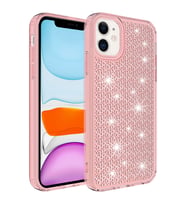 Lexroo iPhone 11 Kılıf Airbagli Parlak Tasarımlı Snow Kılıf - Pembe