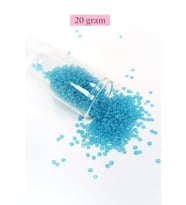 Dökme Cam Kum Boncuk (11/0) 2 mm - 20 Gram - Şeffaf Camgöbeği - BNC023