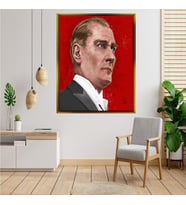 ÇERÇEVELİ ATATÜRK TABLO S24