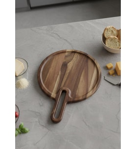Akasya Sunum Tabağı - Sunumluk 30 CM (Kahverengi)