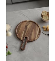 Akasya Sunum Tabağı - Sunumluk 30 CM (Kahverengi)