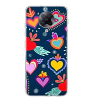PrintiFy Poco F2 Pro ile Uyumlu Retro Color 3  Kamera Korumalı Şeffaf  Kılıf
