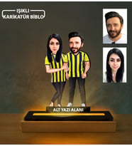 Kişiye Özel Erkek Karikatür Işıklı Taraftar Tasarımlı Biblo, Taraftar Hediyesi
