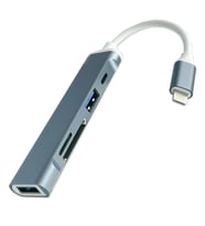 Ally S-503 5in1 Lightning to USB + SD Kart Hub Adaptör Çevirici Dönüştürücü- - 1OL3109-9006