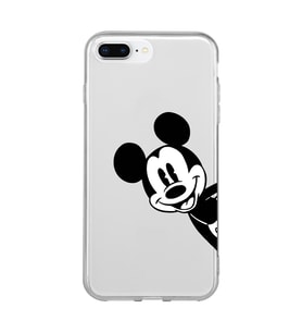 Iphone 7 Plus ve 8 Plus Uyumlu Mickey Mouse Tasarımlı Şeffaf Telefon Kılıfı