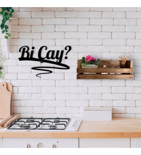 BK Home Dekoratif Doğal Ahşap Raf ve Bi Çay Duvar Süsü-2 (Beyaz)