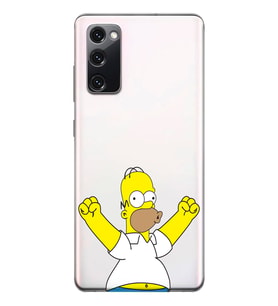 Samsung Galaxy S20 FE Uyumlu Simpson Tasarımlı Şeffaf Telefon Kılıfı