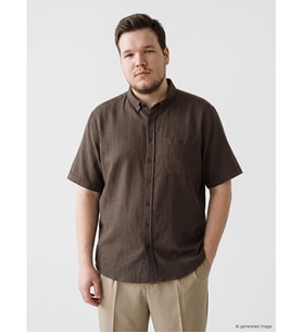 LCWAIKIKI Classic Kahverengi Poplin Erkek Gömlek
