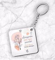 Anneler Günü Tasarımlı Anahtarlık
