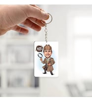 Kişiye Özel Dedektif Erkek Karikatürlü Anahtarlık