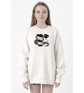 Monogatari Anime Nadeko Snake Symbol Beyaz Kadın 2ip Sweatshirt