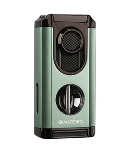 Quantoro 3 Torch Pürmüz V-Cut Yeşil Metal Puro Çakmağı - TRZ1175