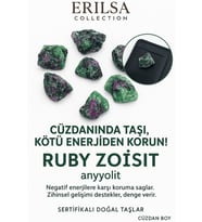 Sertifikalı Ham Cüzdan Boy Ruby Zoisit - Anyolit Taşı Kütle - El Taşı - Canlılık, Denge Ruhsal Güç (Çok Renkli)