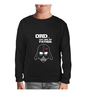 Star Wars - You are my Father Siyah Çocuk Sweatshirt