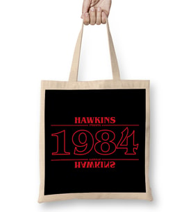 Hawkins Indiana 1984 Stranger Things Bez Çanta Uzun Saplı