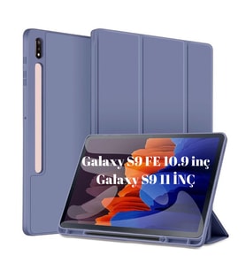 Samsung Galaxy Tab S10 Lite S10 FE S9 FE S9 11inç Kılıf Kalem Bölmeli Smart Case