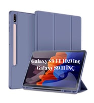 Samsung Galaxy Tab S10 Lite S10 FE S9 FE S9 11inç Kılıf Kalem Bölmeli Smart Case