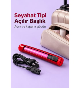 Dalga ve Bukle Oluşturan Seyahat Tipi Saç Şekillendirici
