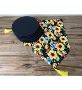 AYÇİÇEK DESENLİ RUNNER & SUPLA (Çok Renkli)