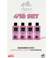 Ilgaz Japon Kiraz Çiçeği Kolonyası 4'lü Set 80 Derece 400 ml Elegance Series