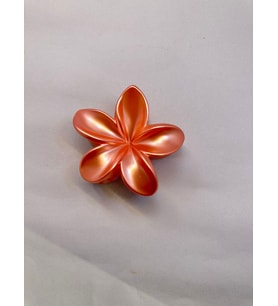 Tekli Turuncu Renk Sedefli 8 cm Lotus Çiçeği Mandal Toka