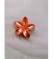 Tekli Turuncu Renk Sedefli 8 cm Lotus Çiçeği Mandal Toka