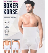 #BoxerKorse Göbek Düzleştirici Bel Basen Toparlayıcı Sıkılaştırıcı Duble Erkek Boxer Korse - 5 Adet