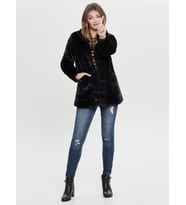 ONLVIDA FAUX FUR COAT OTW (Siyah)