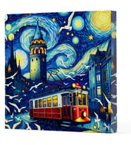 Van Gogh 1 Galata - Çizgisiz Yan Boyamalı Defter