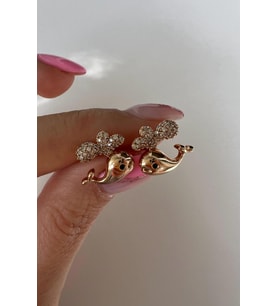 BALİNA KÜPE ( ALTIN KAPLAMA 18K)