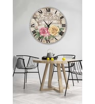 Bilge Retro Tasarımlı Duvar Saati 35 X 35 Cm (Baskılı)