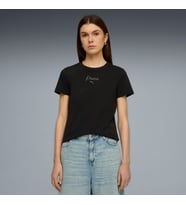 Puma ESS SCRIPT Tee Siyah Kadın T-Shirt 69176001