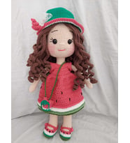 Karpuz Güzeli Bebek Amigurumi Organik Oyuncak