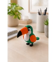 MYCRAFT3D Dekoratif Tukan Kuşu Figürü, Renkli Masaüstü Biblo, Ev Ofis Dekoru ve Hediye, 12 cm