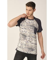 ALEXANDERGARDI REGLAN KOL BASKILI T-SHİRT (E20-300610) (Mavi)