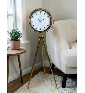 River World Ayaklı Saat Tripod Gold Modern