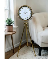 River World Ayaklı Saat Tripod Gold Modern