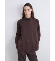 LCW Modest Kahverengi Oversize Poplin Kadın Gömlek Tunik