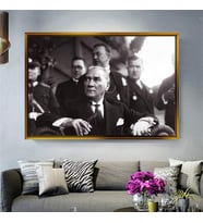 Altın Çerçeveli dekoratif tablo a724 (Gold)