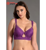 New Bra 3014 Destekli Dantelli Sütyen (Mor)