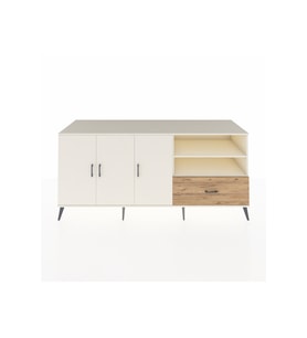 Kronos Konsol 4 Raflı Tek Çekmeceli 3 Kapaklı 220x59x99 Aytaşı-Aytaşı/Çam