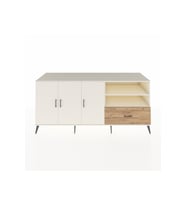 Kronos Konsol 4 Raflı Tek Çekmeceli 3 Kapaklı 220x59x99 Aytaşı-Aytaşı/Çam