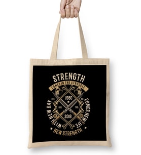 Strength Comes In The Struggle Bez Çanta Uzun Saplı
