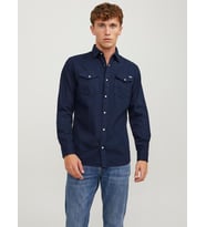 JJESHERIDAN SHIRT L/S NOOS DARK NAVY