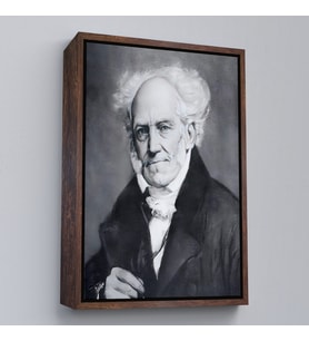 Çerçeveli Arthur Schopenhauer Tablosu (Siyah)
