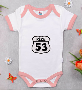 BK Kids Rize Tasarımlı Pembe Bebek Body Zıbın-1