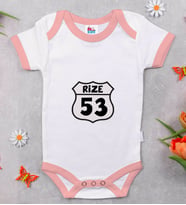 BK Kids Rize Tasarımlı Pembe Bebek Body Zıbın-1