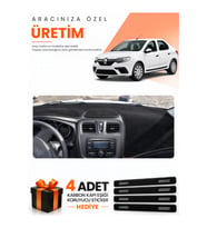 RENAULT SYMBOL UZUN TİP.2 (2013-2021) Uyumlu Torpido Koruma Örtüsü Oto Kılıfı - Siyah
