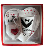 Love Damat Fincanı Birlikte Bir Ömre İlk adım (Pamuk Beyaz)