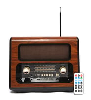Kemai MD-1910BT Şarjlı Nostaljik Bluetooth Fm Radyo USB SD MP3 (Siyah)